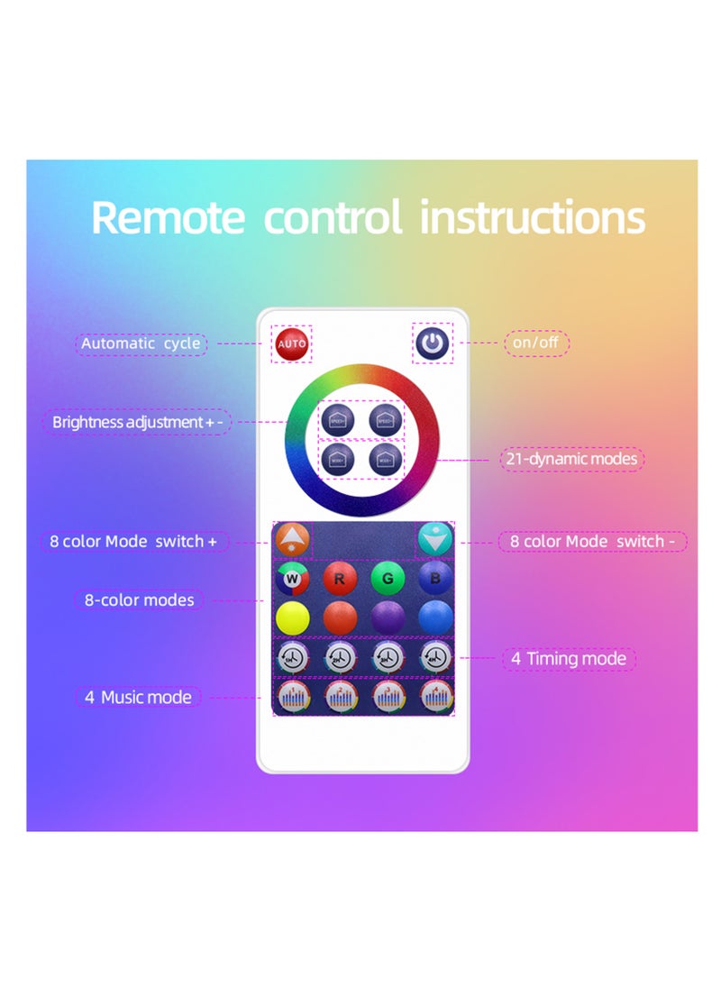 Generic - 2Pcs RGB Floor Lamp for Living Room APP Smart Music Sync Color Changing LED Lights Bedroom Colorful Decoration Lamp Soft Mood Lighting Dimmable with Remote Control Multicolor 32.5 cm - Image 1