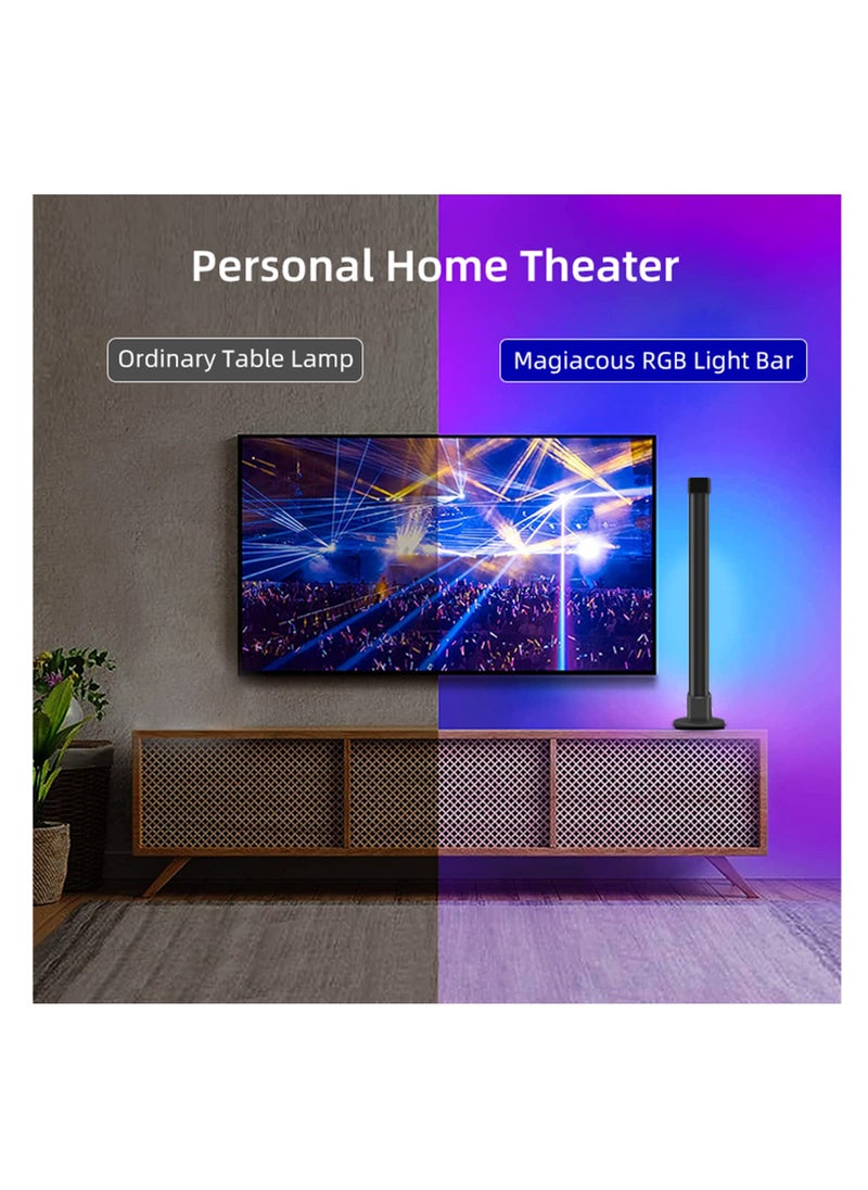 Generic - 2Pcs RGB Floor Lamp for Living Room APP Smart Music Sync Color Changing LED Lights Bedroom Colorful Decoration Lamp Soft Mood Lighting Dimmable with Remote Control Multicolor 32.5 cm - Image 1