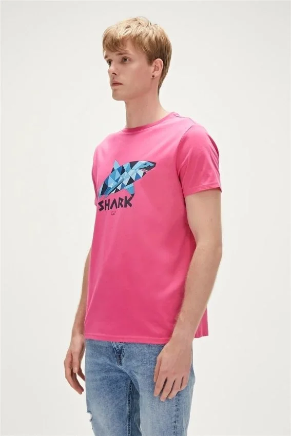 باد بير SHARK T-SHIRT BLACK Men's T-Shirt 23.01.07.024-C124