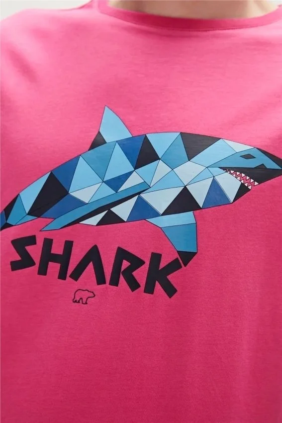 باد بير SHARK T-SHIRT BLACK Men's T-Shirt 23.01.07.024-C124