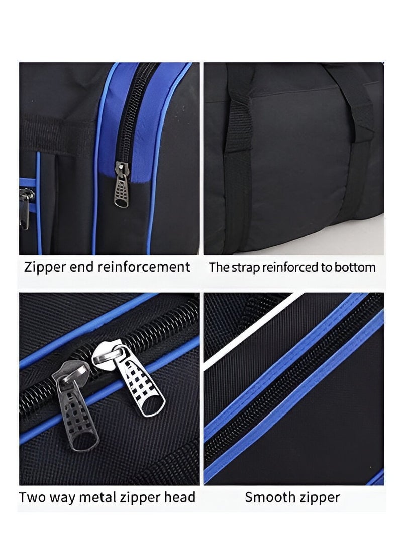MXM - Travel Moving Luggage Bag  25Kg 120L Large Capacity Duffel Hand Shoulder Waterproof Bags (BLUE) - Image 1