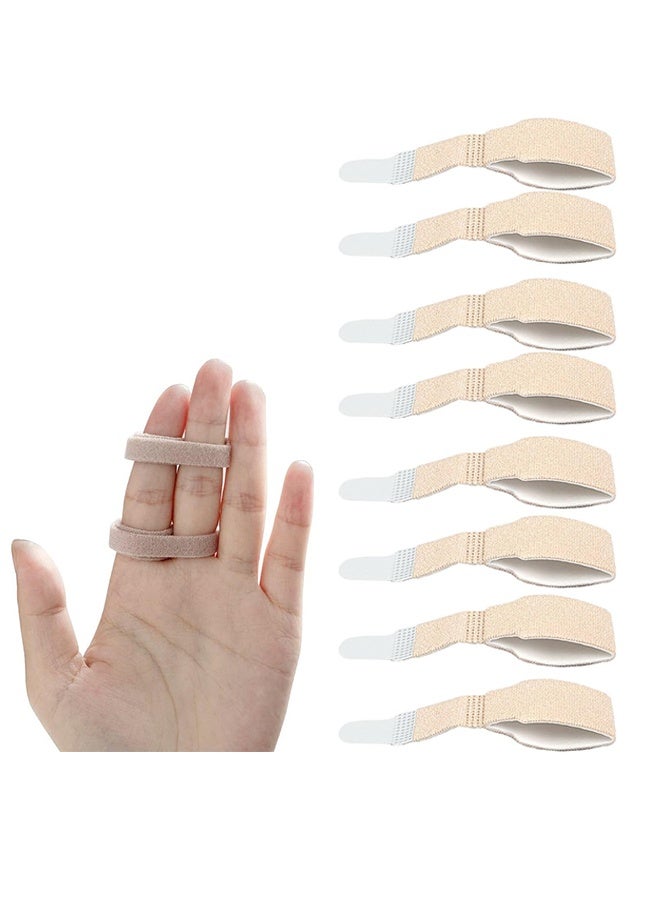 غنافوتو حزمة من 8 أربطة Finger Buddy، حلقات Buddy مع حشوة للأصابع المكسورة أو الملتوية أو المتورمة والمفاصل المخلوعة - Image 1