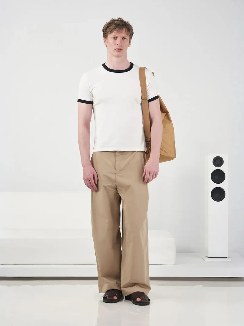 Giesto GIESTO Color Blocked Crew Neck T-Shirt with Contrast Binding