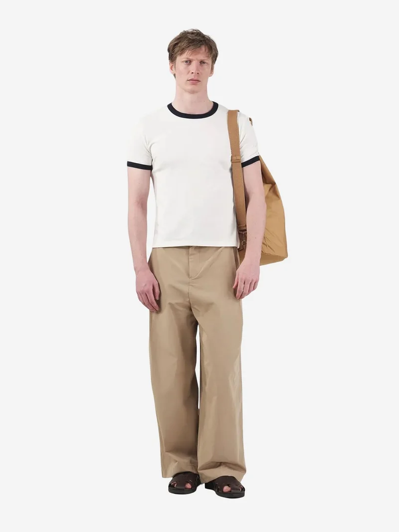 GIESTO Color Blocked Crew Neck T-Shirt with Contrast Binding
