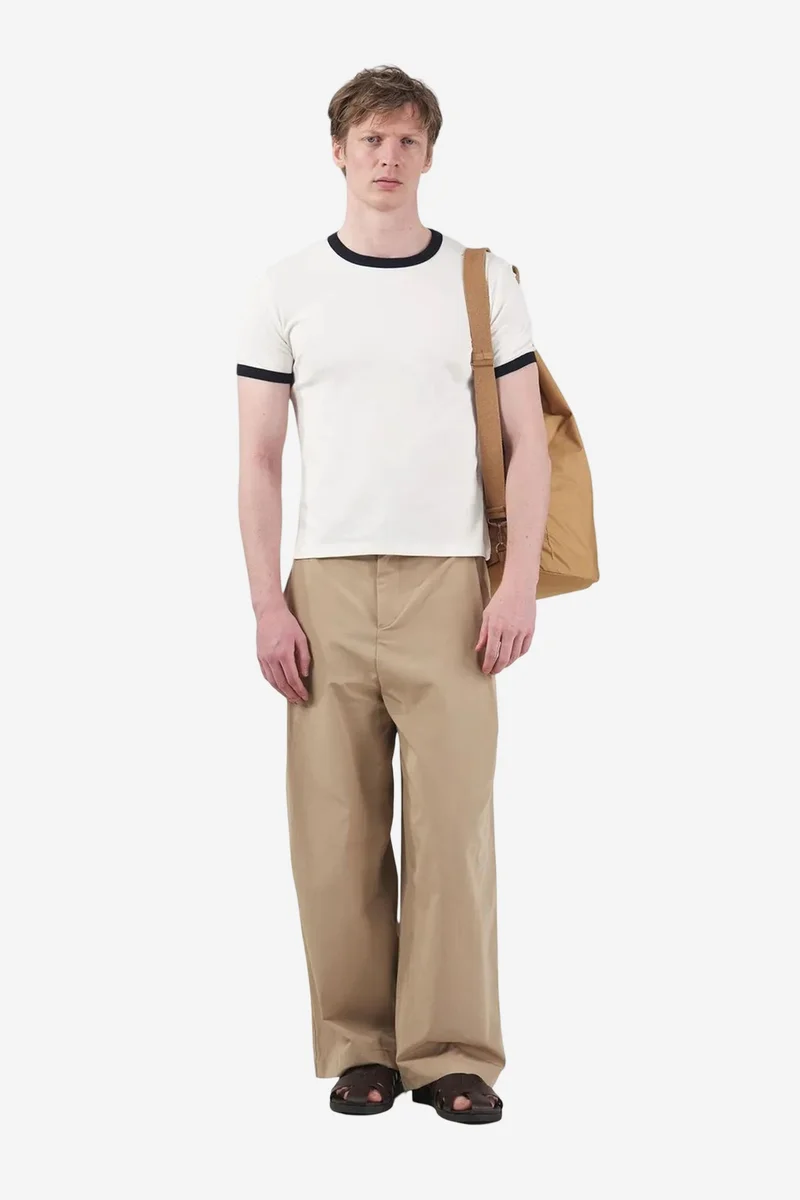 GIESTO Color Blocked Crew Neck T-Shirt with Contrast Binding