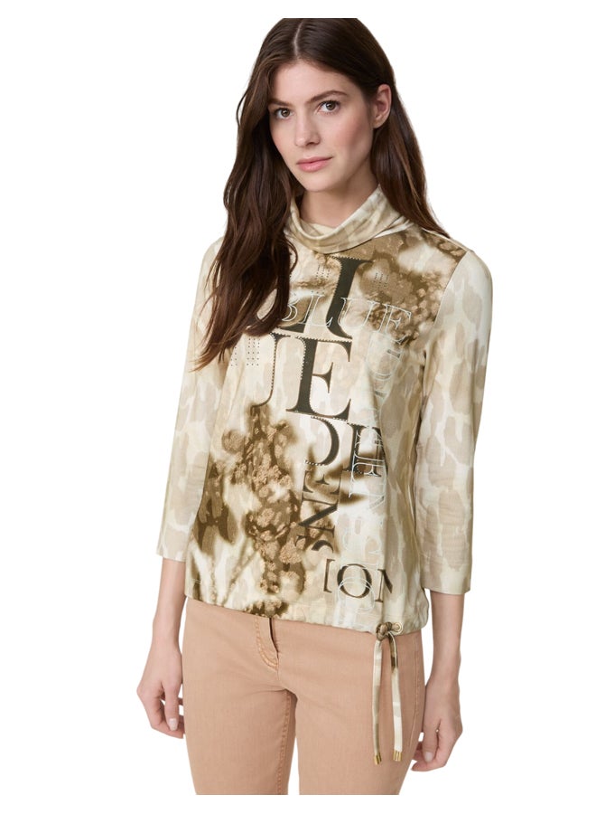 GERRY WEBER Drawstring 3/4-Sleeve T-Shirt  - Image 1
