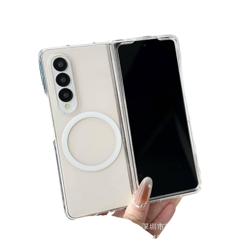 غطاء MagSafe | شفاف | PC | ملمس بلوري غير لامع | ملمس ناعم للبشرة | لـ Samsung Galaxy Z Fold 7 - Image 1