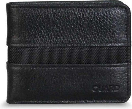 Guard Black Sport Striped Leather Men's Wallet  - Image 1
