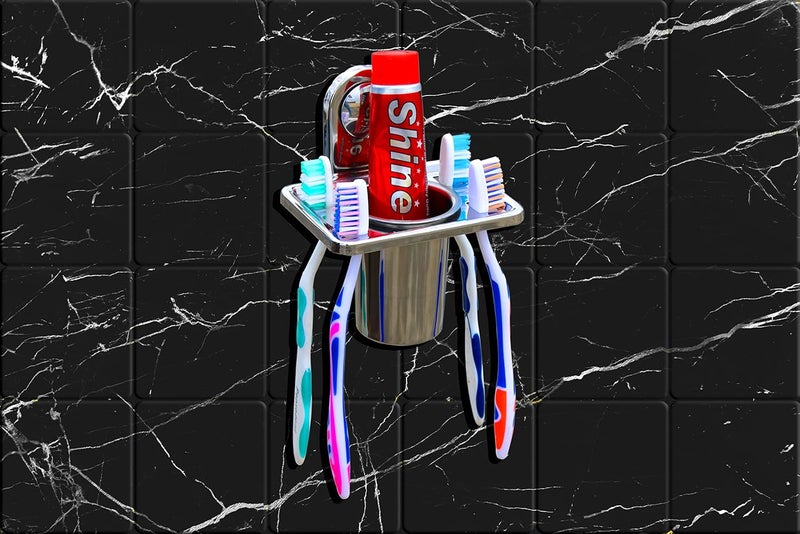 AMPEX Stainless Steel Tumbler HolderTooth Brush HolderBathroom Accessories - Image 3
