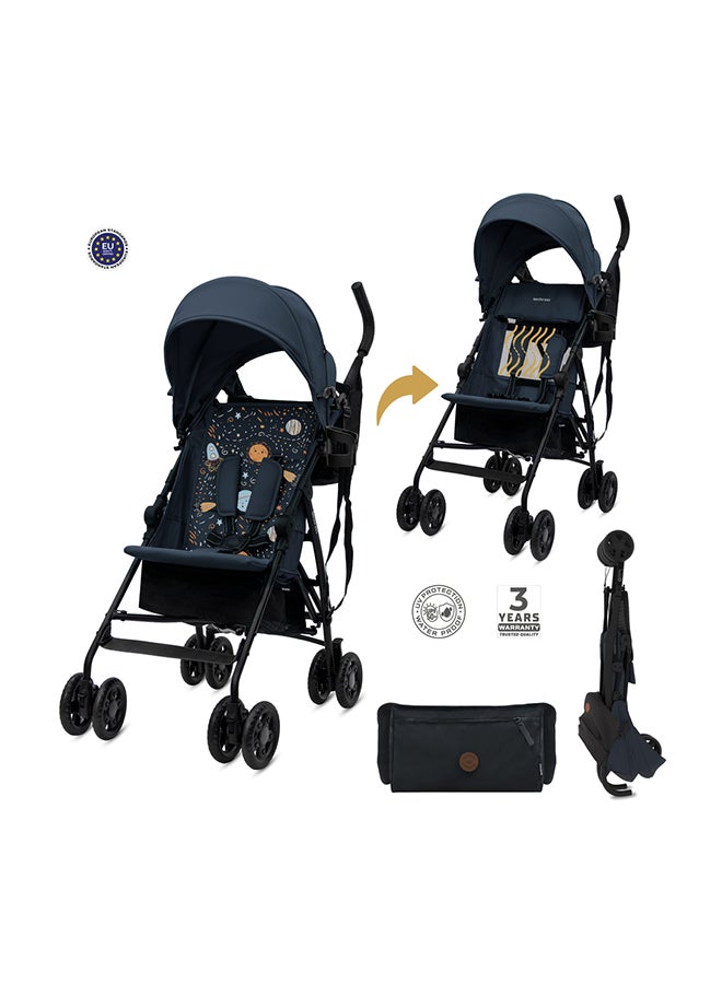 نيوبريز عربة أطفال نيوبيز كليما خفيفة الوزن وقابلة للطي للسفر، مظلة مقاومة للماء بعامل حماية  +، مناسبة من  أشهر إلى  سنوات، تتحمل حتى  كجم، ضمان  سنوات، مع حامل أكواب ومنظم صغير وحزام حمل - Image 2