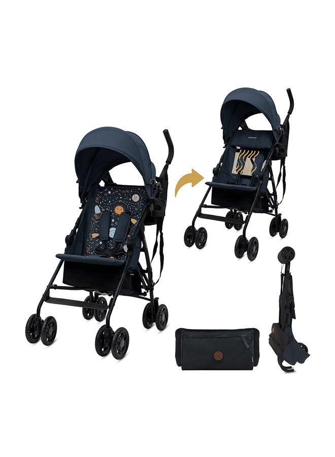 نيوبريز عربة أطفال نيوبيز كليما خفيفة الوزن وقابلة للطي للسفر، مظلة مقاومة للماء بعامل حماية  +، مناسبة من  أشهر إلى  سنوات، تتحمل حتى  كجم، ضمان  سنوات، مع حامل أكواب ومنظم صغير وحزام حمل - Image 1