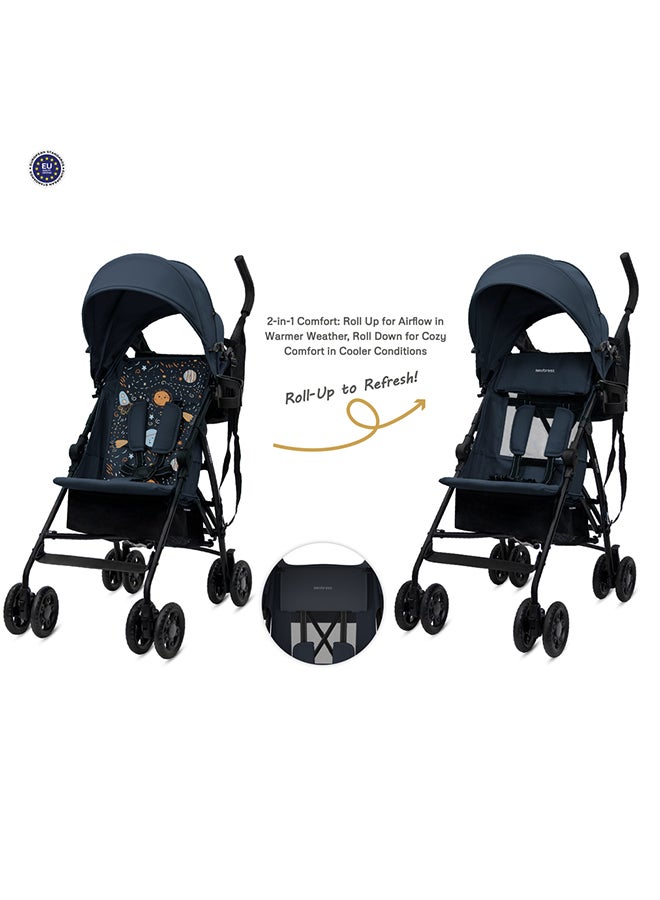 نيوبريز عربة أطفال نيوبيز كليما خفيفة الوزن وقابلة للطي للسفر، مظلة مقاومة للماء بعامل حماية  +، مناسبة من  أشهر إلى  سنوات، تتحمل حتى  كجم، ضمان  سنوات، مع حامل أكواب ومنظم صغير وحزام حمل - Image 3