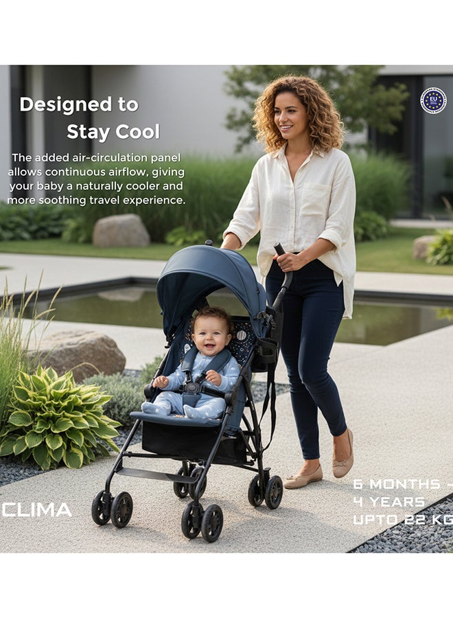 نيوبريز عربة أطفال نيوبيز كليما خفيفة الوزن وقابلة للطي للسفر، مظلة مقاومة للماء بعامل حماية  +، مناسبة من  أشهر إلى  سنوات، تتحمل حتى  كجم، ضمان  سنوات، مع حامل أكواب ومنظم صغير وحزام حمل - Image 4