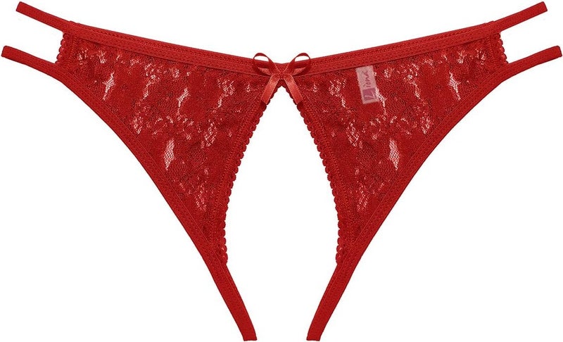 Liona Women Red Fantasy Underwear Private Area Net Open Fantasy Panties String - Image 3