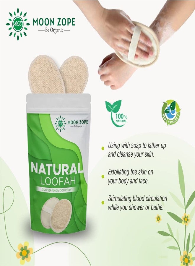 MOON ZOPE Natural Loofah For Bathing | Organic Oval Lufa For Men and Women | Body Sponge and Scrubber | Eco Friendly | Chemical Free | Light Weight (Pack of 2) - Image 5