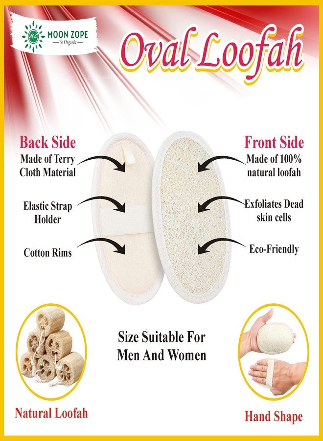 MOON ZOPE Natural Loofah For Bathing | Organic Oval Lufa For Men and Women | Body Sponge and Scrubber | Eco Friendly | Chemical Free | Light Weight (Pack of 2) - Image 4