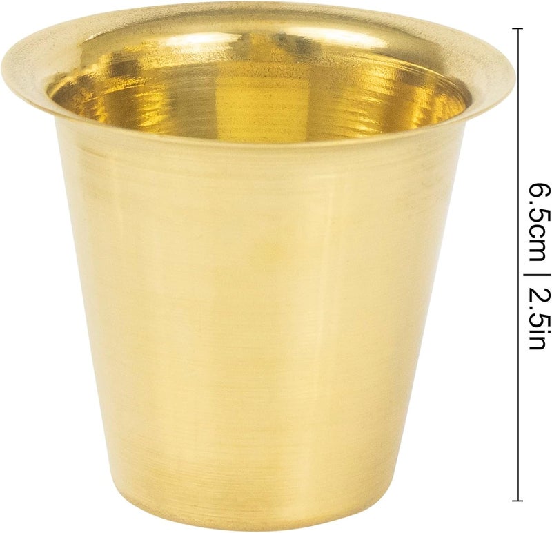 Spillbox South Indian Brass Coffee Cup and Dabra 120ML | Dabara Tumbler Set | Madrasi Filter Coffee Set | Kumbakonam Coffee Set – DABRA Set (2 Pieces) - Image 5
