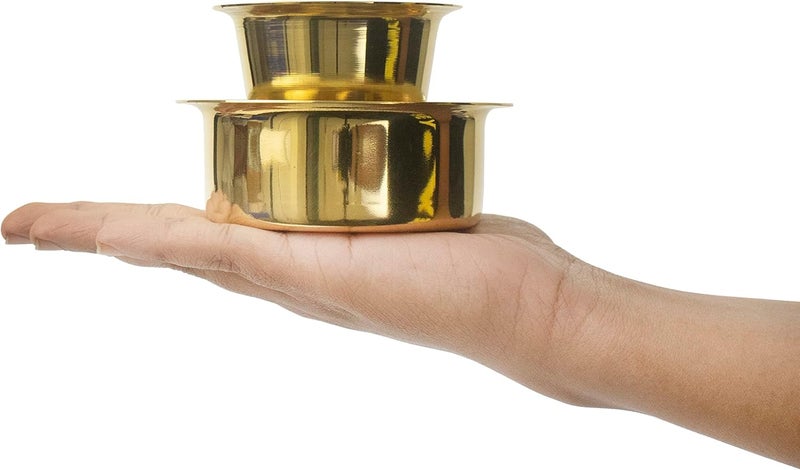 Spillbox South Indian Brass Coffee Cup and Dabra 120ML | Dabara Tumbler Set | Madrasi Filter Coffee Set | Kumbakonam Coffee Set – DABRA Set (2 Pieces) - Image 3