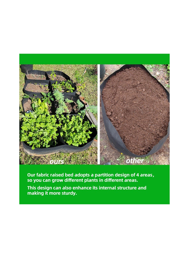 SYOSI 3 Pack Plant Grow Bags Fabric Raised Garden Beds Outdoor Breathable Vegetables Planter Bed for Growing Potatoes Flowers Square Container 24x24x12In - Image 4