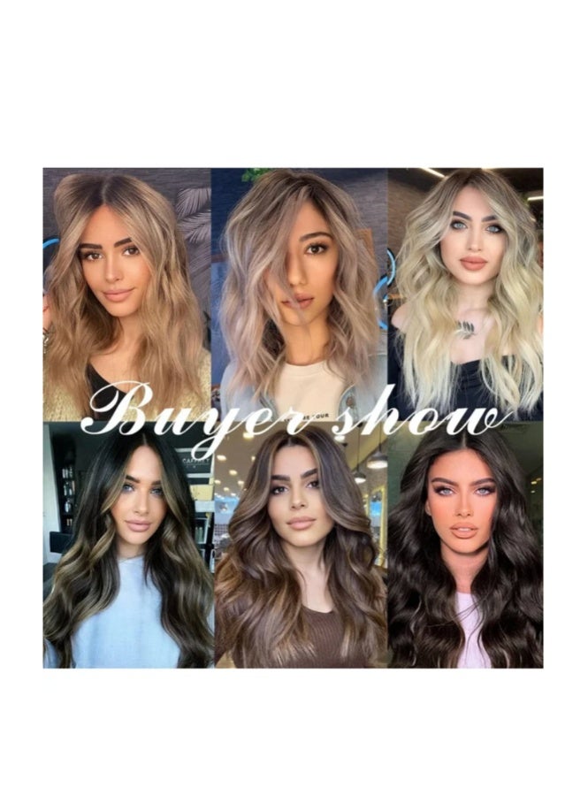 6 Pcs Clip In Hair Extensions, 22 Inches Long Wavy Invisible Clip Thick Hairpieces Soft Full Head Synthetic Fiber for Women Daily Use (Black) - Image 4