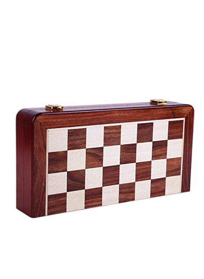Agirlgle - Agirlgle Retro Metal Chess Set with Folding Wooden Chess Board and Classic Handmade Standard Pieces Metal Chess Set for Kids Adult - Image 1
