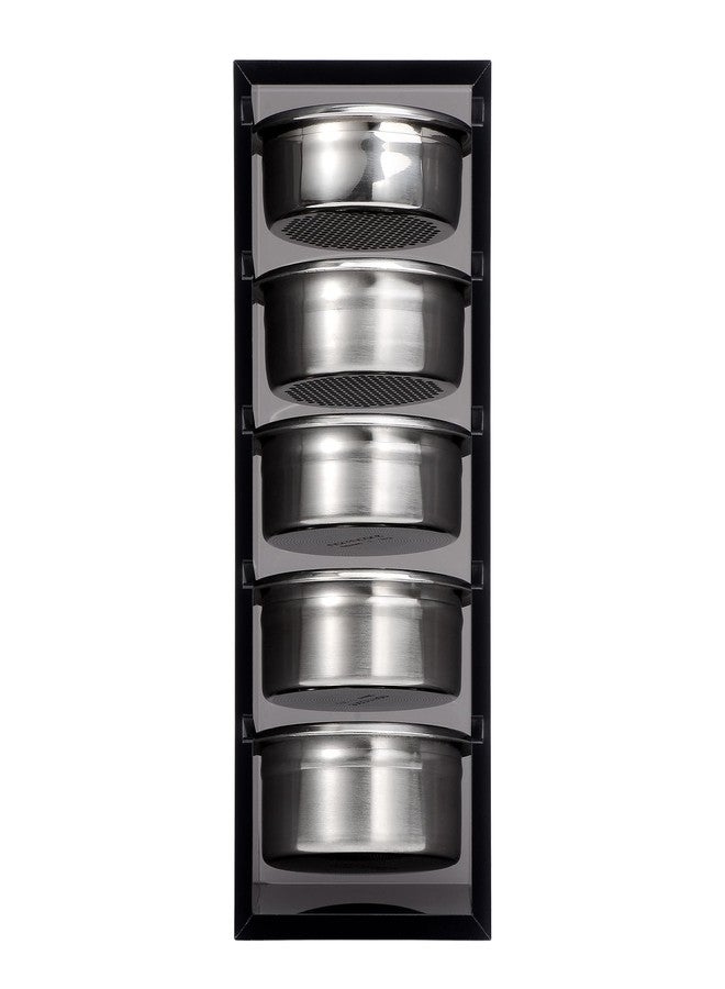 Normcore 58mm Portafilter Basket Storage Holder, Holds 5 Espresso Filter Basket Rack Acrylic Stand for 58mm Portafilter Baskets, Frosted Black - Image 2