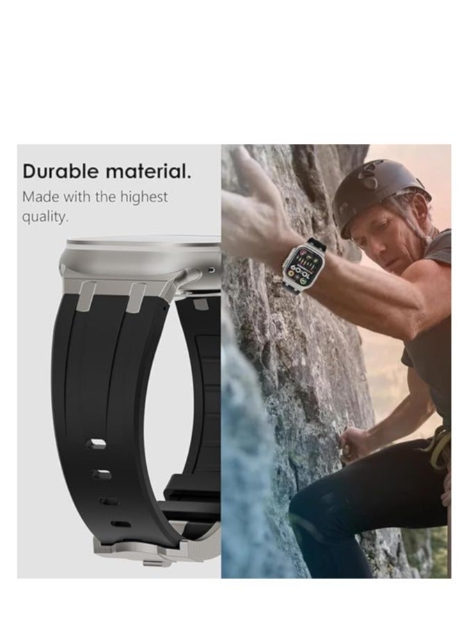 لساعة Apple Watch مقاس 44/45 مم، سوار رياضي خارجي للرجال لسلسلة Nike+ Sports Edition باللون الأسود - Image 4