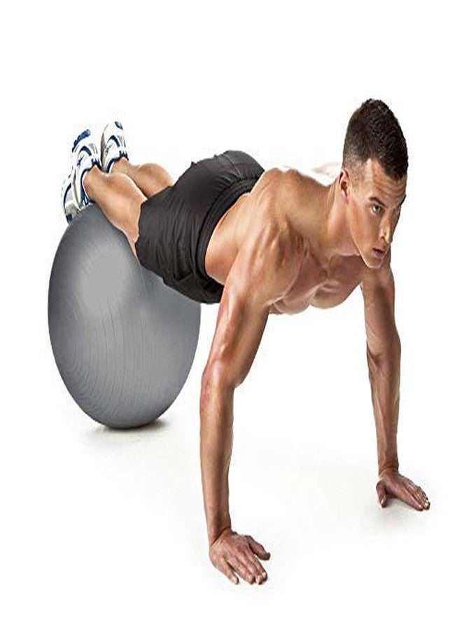 Vruta Anti-Burst Gym Ball with Foot Pump Exercise Ball 75 cm (Multi Color) - Image 2