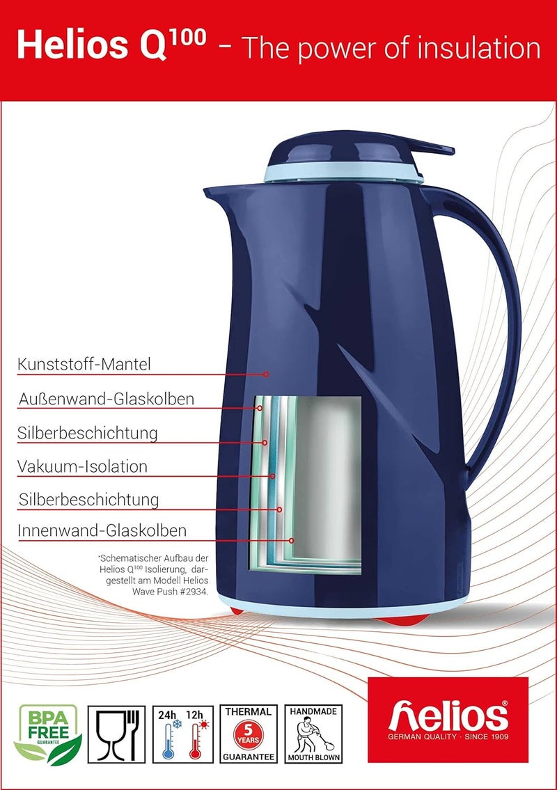 Helios Servitherm Vacuum Jug Black 1.3 Litre - Image 2