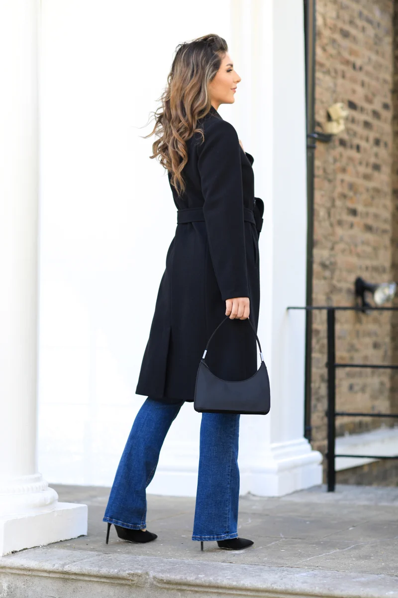 Double Second Double Breasted Shawl Collar Coat