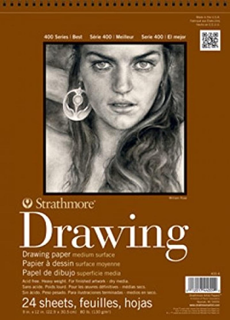 Strathmore 400 Series Drawing Pad - 8x10 Inches, 24 Sheets of Medium Weight Paper - Image 1