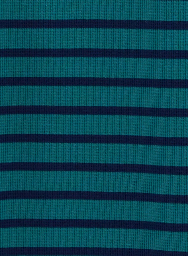 Simple Joys by Carter's Boys 3-Pack Thermal Long Sleeve Shirts, Grey Heather/Navy Stripe/Teal Green, 5 Years - Image 2