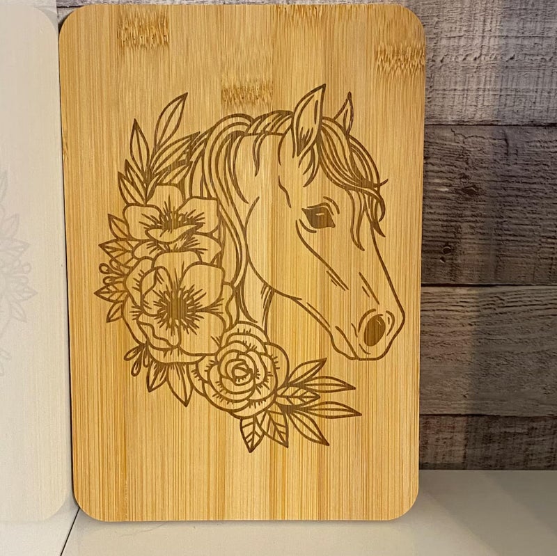zosylley Animal Wood Burning Stencils for Painting 12â€ Horse Stencil Animal Stencils for Crafts T-Shirt Fabric Wood DIY - Image 3