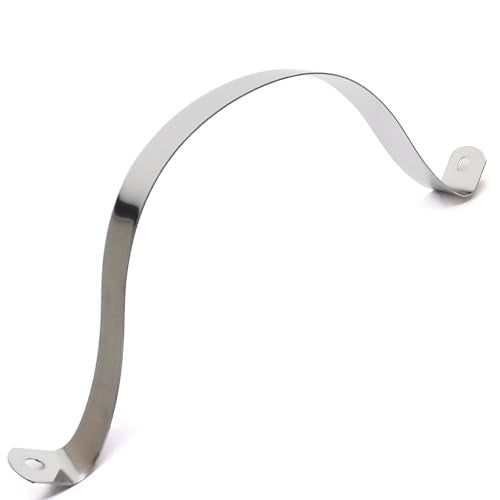 NGe 8inch Rigid Pipe Strap Clamp-Two Hole Strap-U Bracket Tube Clip-Stainless Steel Heavy Duty Pipe Fasten Holder-Secures Conduit,2Pcs（255mm) - Image 1