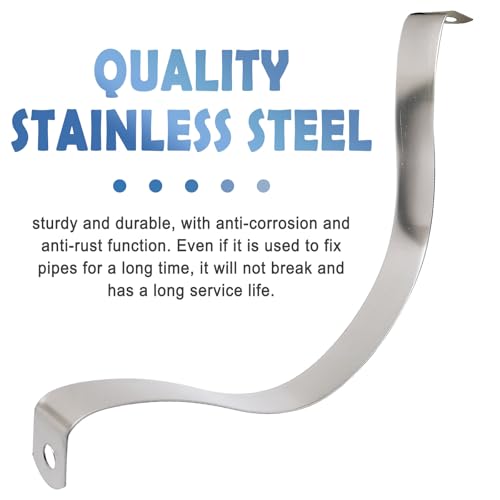 NGe 8inch Rigid Pipe Strap Clamp-Two Hole Strap-U Bracket Tube Clip-Stainless Steel Heavy Duty Pipe Fasten Holder-Secures Conduit,2Pcs（255mm) - Image 4