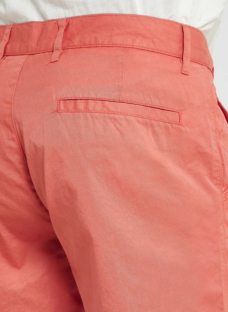 توماس سكوت Thomas Scott Men Mid-Rise Slim Fit Cotton Chino Shorts