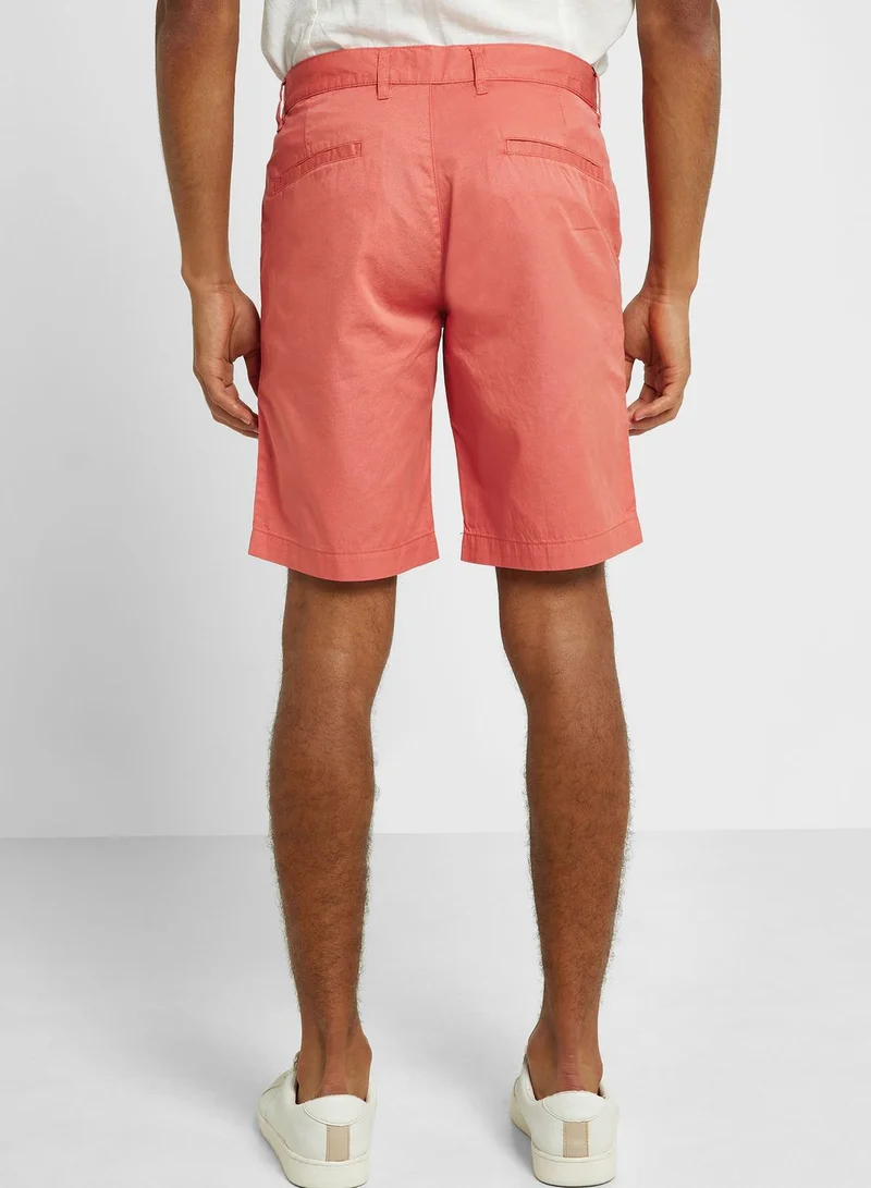 توماس سكوت Thomas Scott Men Mid-Rise Slim Fit Cotton Chino Shorts