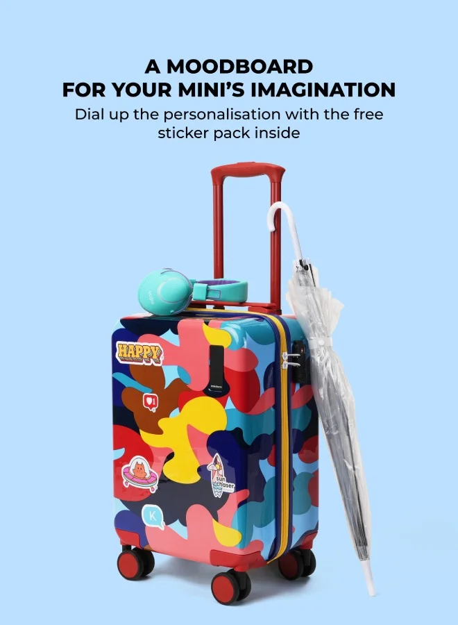 Mokobara Paintball The Moko Blocks Unbreakable Polycarbonate Extra Light Weight Kids Luggage | Hard Trolley Suitcase for Kids (38 cms (7-12 Years)  | Best Price UAE