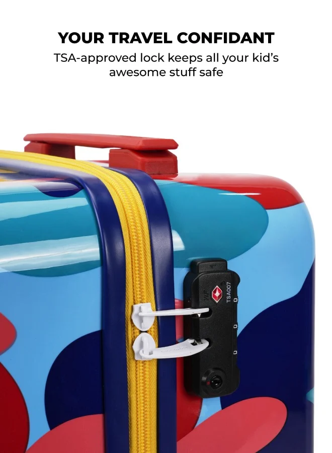 Mokobara Paintball The Moko Blocks Unbreakable Polycarbonate Extra Light Weight Kids Luggage | Hard Trolley Suitcase for Kids (38 cms (7-12 Years)  | Best Price UAE