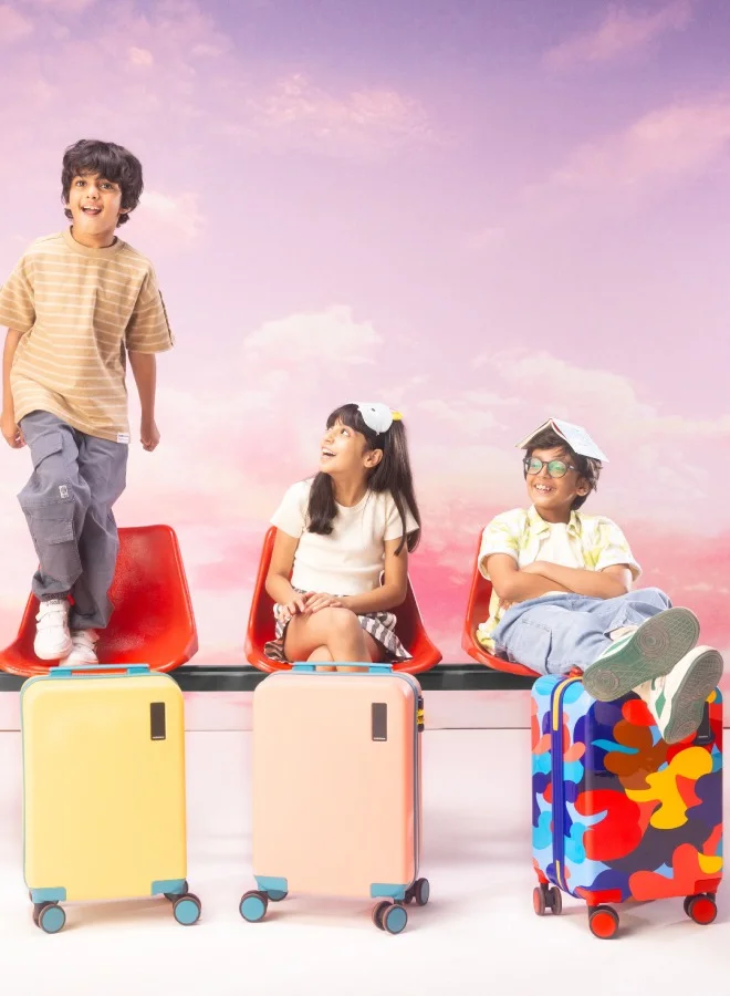 Mokobara Paintball The Moko Blocks Unbreakable Polycarbonate Extra Light Weight Kids Luggage | Hard Trolley Suitcase for Kids (38 cms (7-12 Years)  | Best Price UAE