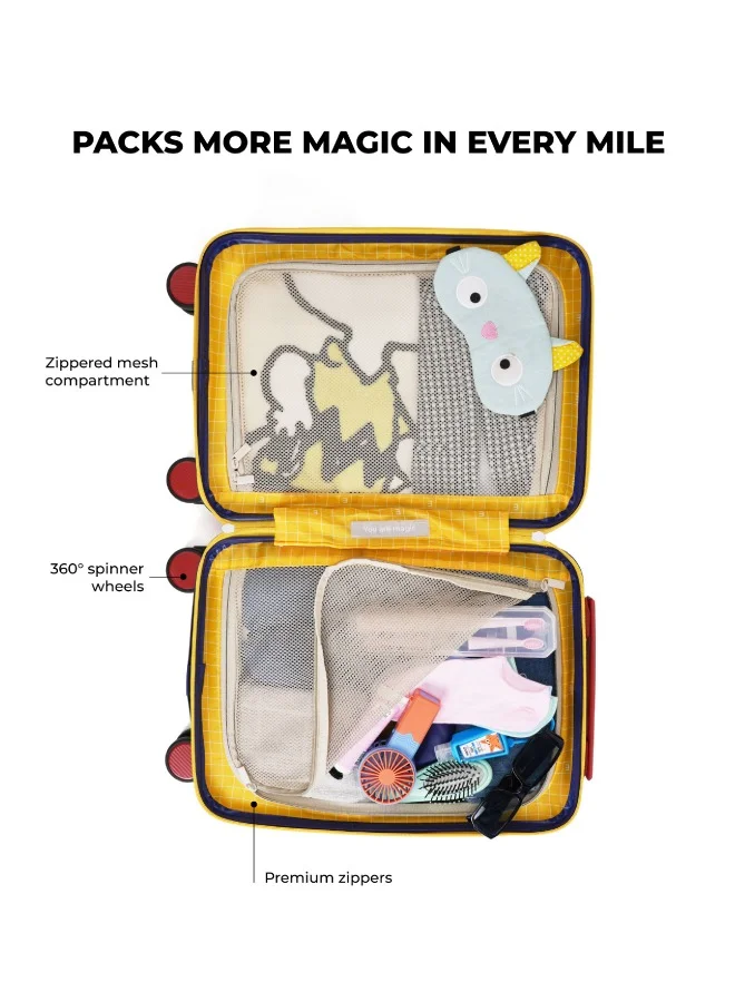 Mokobara Paintball The Moko Blocks Unbreakable Polycarbonate Extra Light Weight Kids Luggage | Hard Trolley Suitcase for Kids (38 cms (7-12 Years)  | Best Price UAE