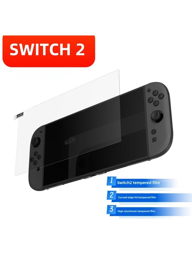 Generic Suitable For Nintendo Game Console Switch2 Generation High-definition Strong Border Blue Light Tempered Film Explosion-proof Film-Color:Switch 2 Tempered Film Bare Metal  - Image 2