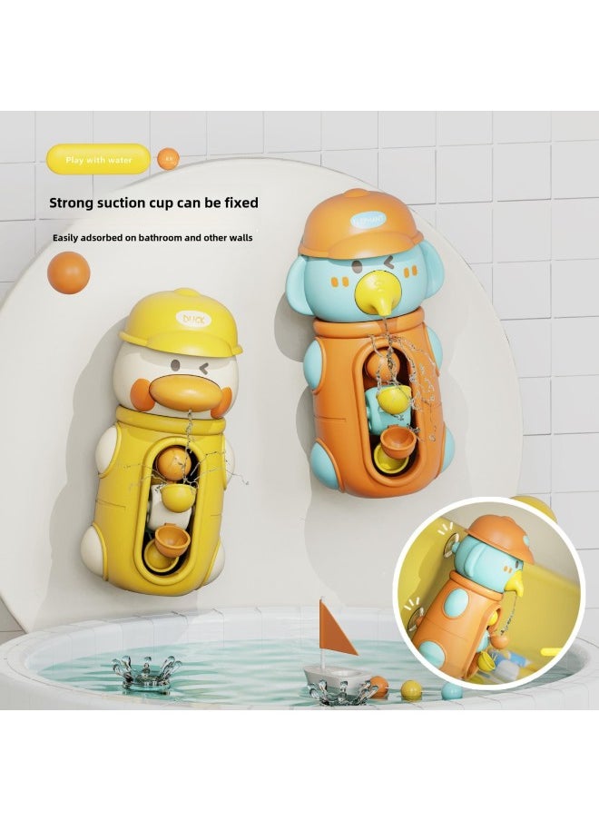 Generic - Children's Internet Popular Same Summer Bathing Toy Water Duck Elephant Swivel Water Truck Sucker Swivel Music Boys And Girls-Color:Moe Duck Water Car [cherry Red] Color Box - Image 1
