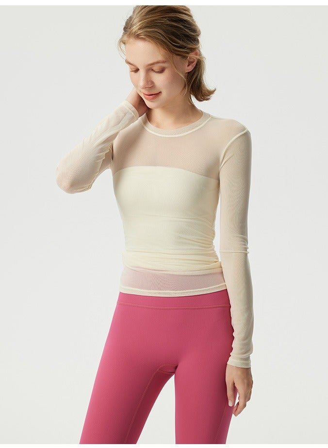 Two Pieces Of Mesh Sports High Elasticity Breathable Yoga Clothes For Women's Vacation - Image 3