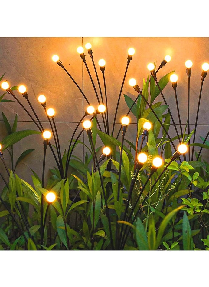 YZMA GLOBAL Upgraded Waterproof LED Solar Lights Outdoor - Swaying Solar Garden Lights, Firefly Lights with Highly Flexible Copper Wires, Yard Pathway Christmas Landscape Stake Lights, 2 Packs  - Image 1