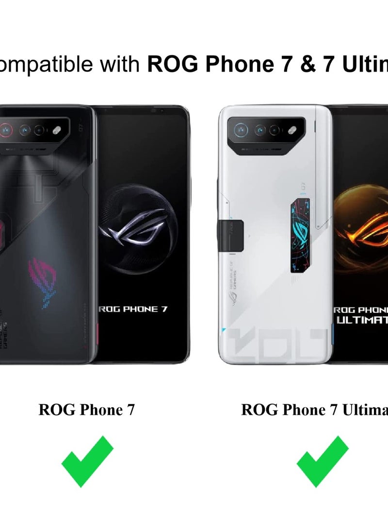 حافظة هجين شفافة لهاتف ASUS ROG Phone 7 و 7 Ultimate، تصميم مقاوم للصدمات مع حافة TPU ناعمة وظهر صلب - Image 2