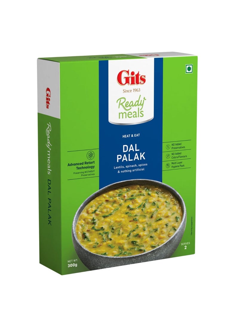 Gits Dal Palak Ready to Eat, Pure Veg, Microwaveable, 300g - Image 2