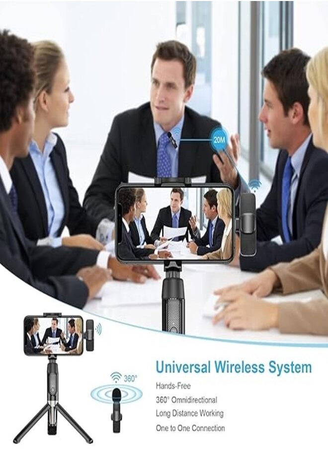 Generic Wireless Lavalier Microphone for Type-C Phone- Plug-Play Wireless Mic with 2 Microphone for USB-C Android Phone and iPhone Video Recording- Interview- Vlog- Auto Sync and Noise Reduction- 2.4 GHZ, Black  - Image 3