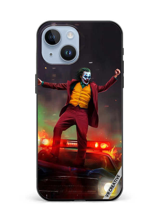 VR CREATIVE Protective Case Cover For Apple iPhone 15 Joker Over A Car With His Evil Laugh Design Multicolour - Image 1
