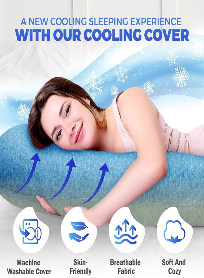 PILLANI Pregnancy Pillows for Sleeping - V C U Shaped Full Body Pillow with Removable Cover, 57inch Cooling Maternity Pillow for Pregnant Women, Support for Back Belly Legs Hip - Pregnancy Must Haves - Image 5